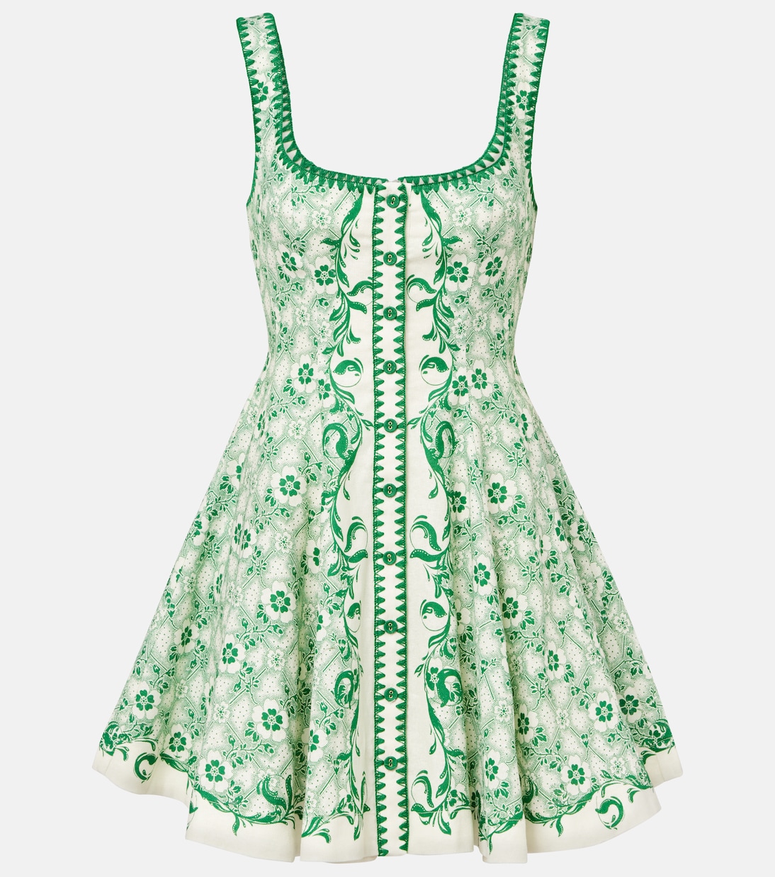 Abito corto Olive in lino e cotone | Alémais