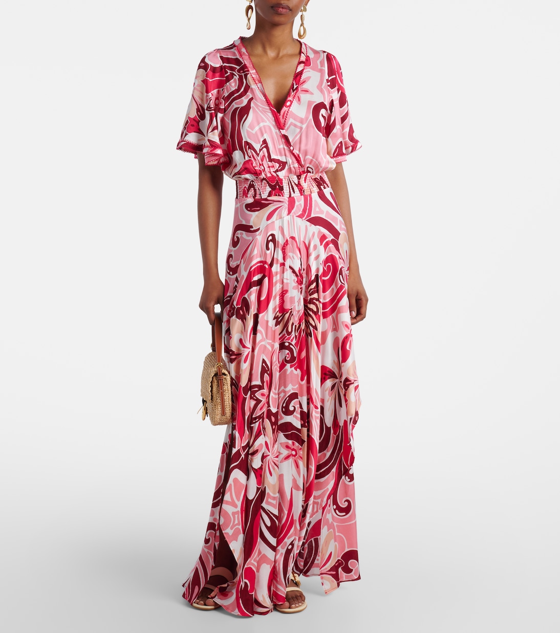 Maxikleid Mabelle aus Satin | Poupette St Barth