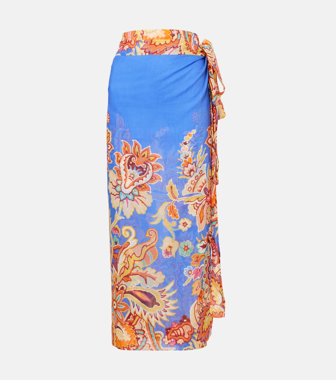 Bedruckter Wickelrock aus Baumwolle und Seide | Etro