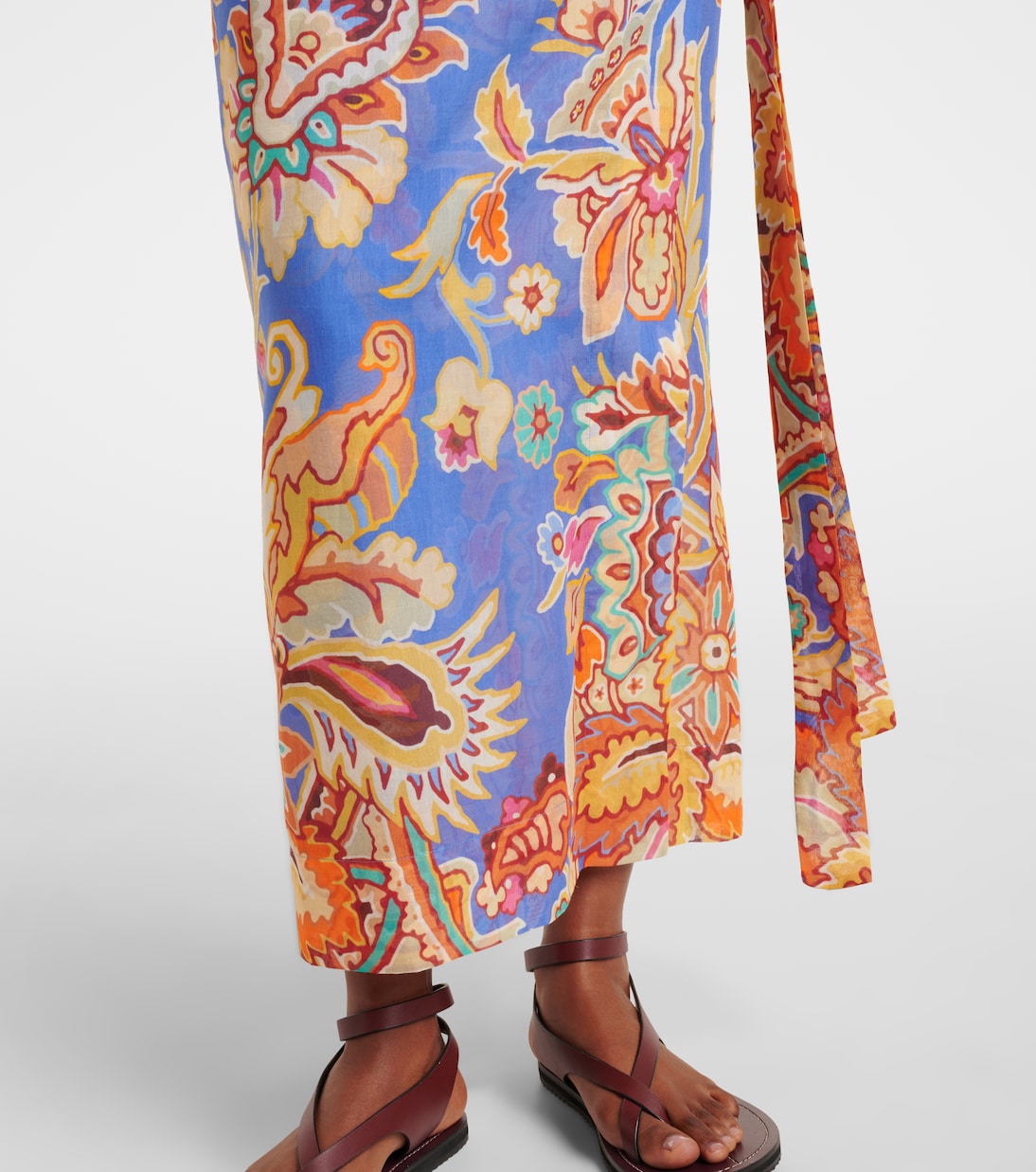 Bedruckter Wickelrock aus Baumwolle und Seide | Etro