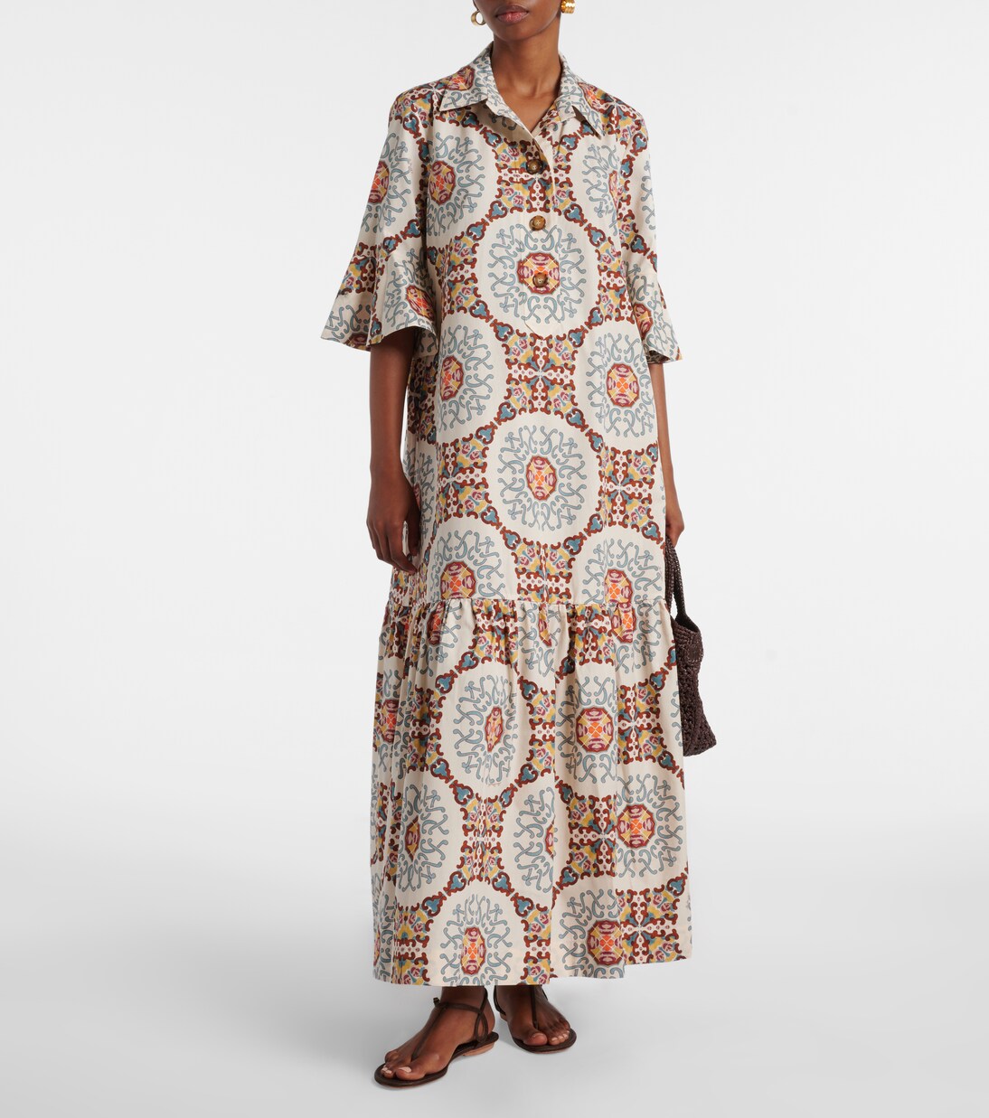 Robe chemise Artemis imprimée en coton | La DoubleJ