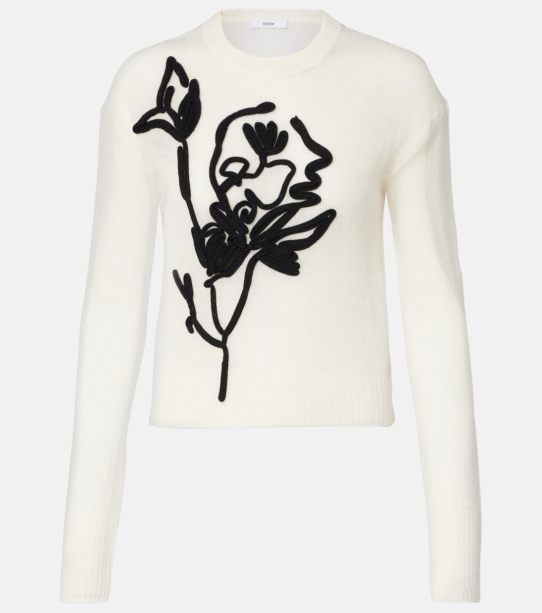 Jersey de mezcla de alpaca y lana bordado | Erdem
