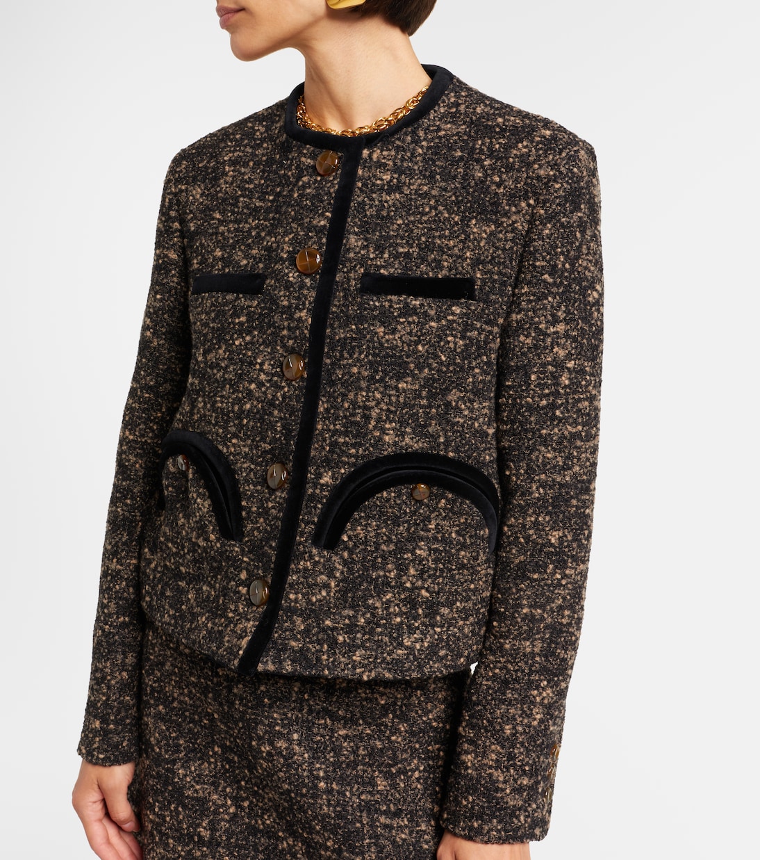 Shamo wool-blend tweed jacket | Blazé Milano