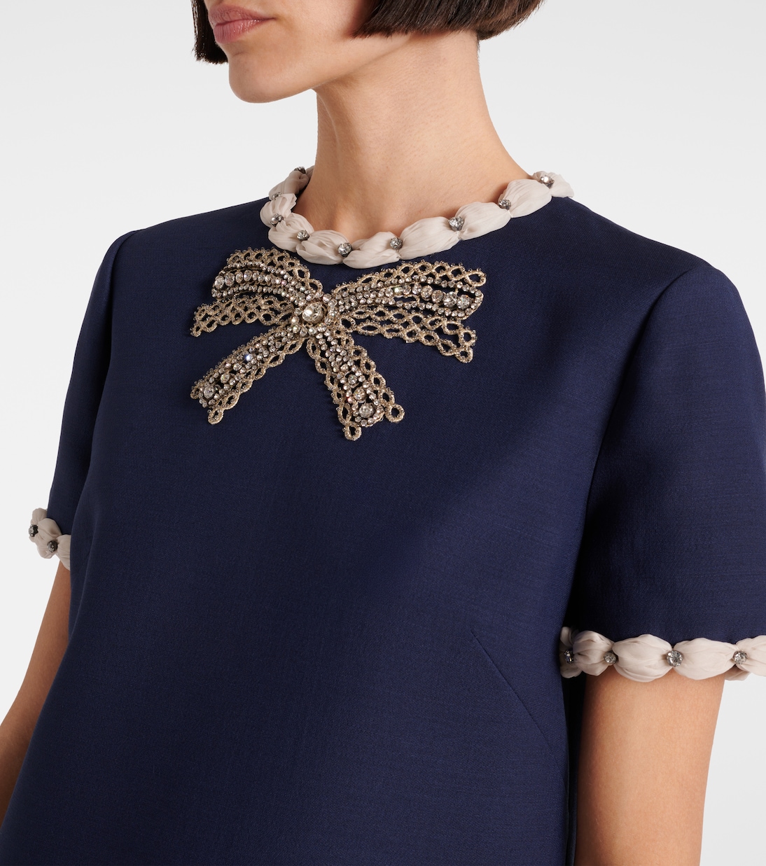 Verziertes Minikleid aus Crepe Couture | Valentino