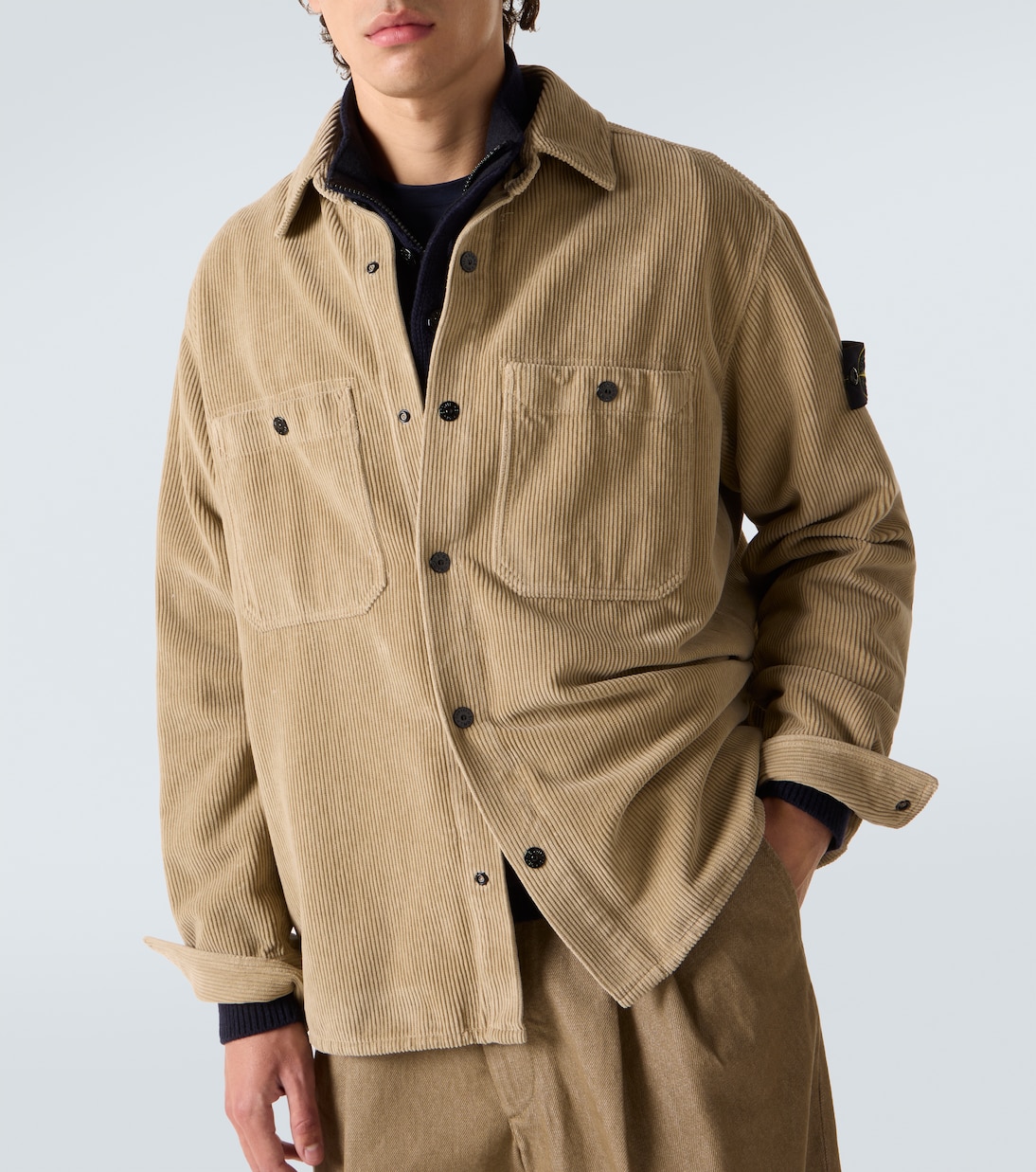 Hemdjacke Compass aus Baumwoll-Cord | Stone Island