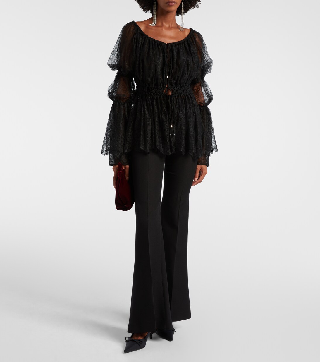 Floral Chantilly lace top | Blumarine