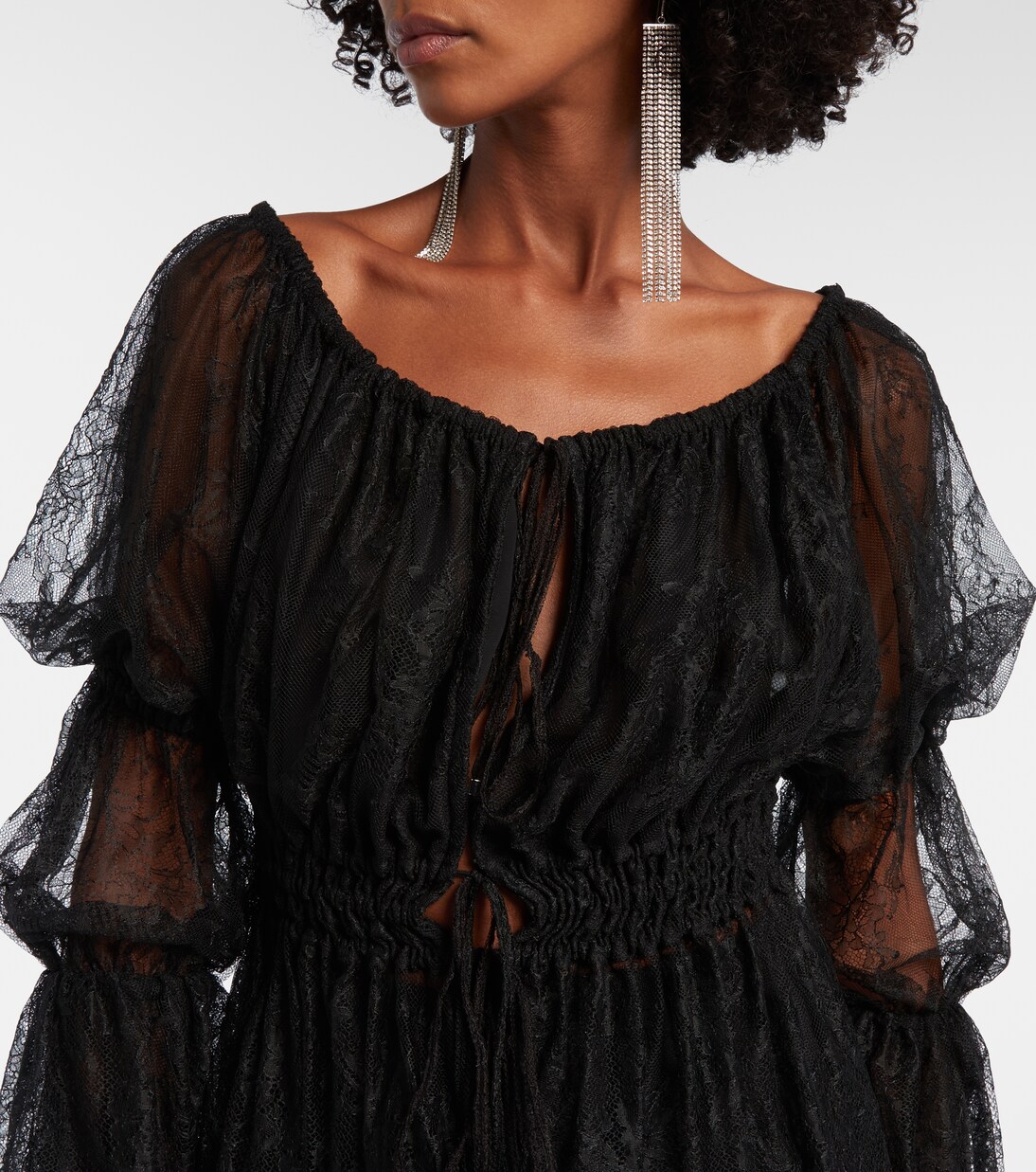 Floral Chantilly lace top | Blumarine