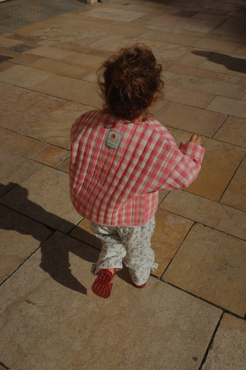 Veste brodée en coton à carreaux | Konges Sløjd
