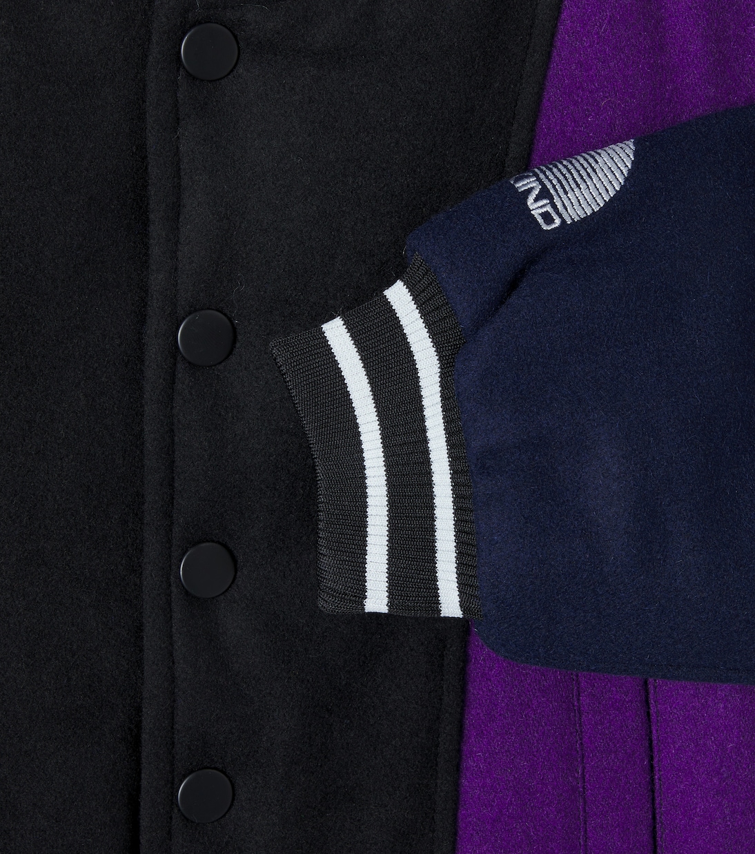 Chaqueta varsity Hani en mezcla de lana a rayas | Molo