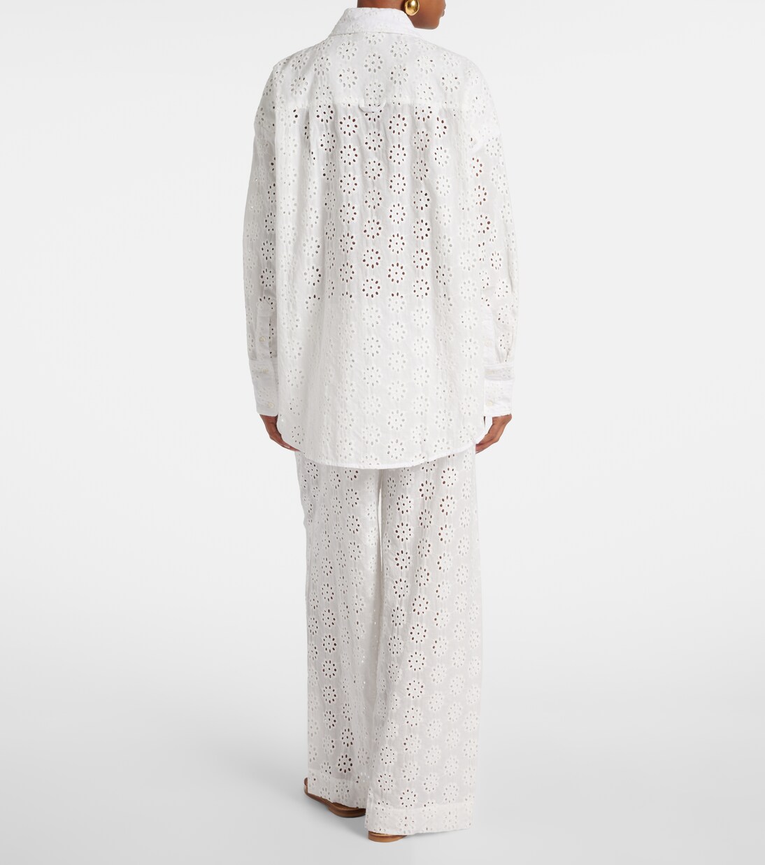 Colton eyelet cotton shirt | Staud