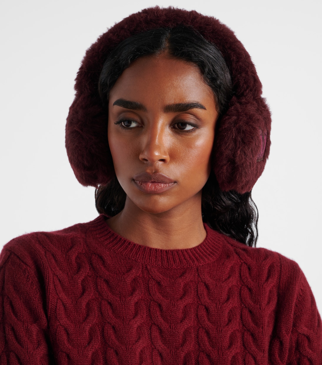 Alpaca, wool, and silk earmuffs | Max Mara