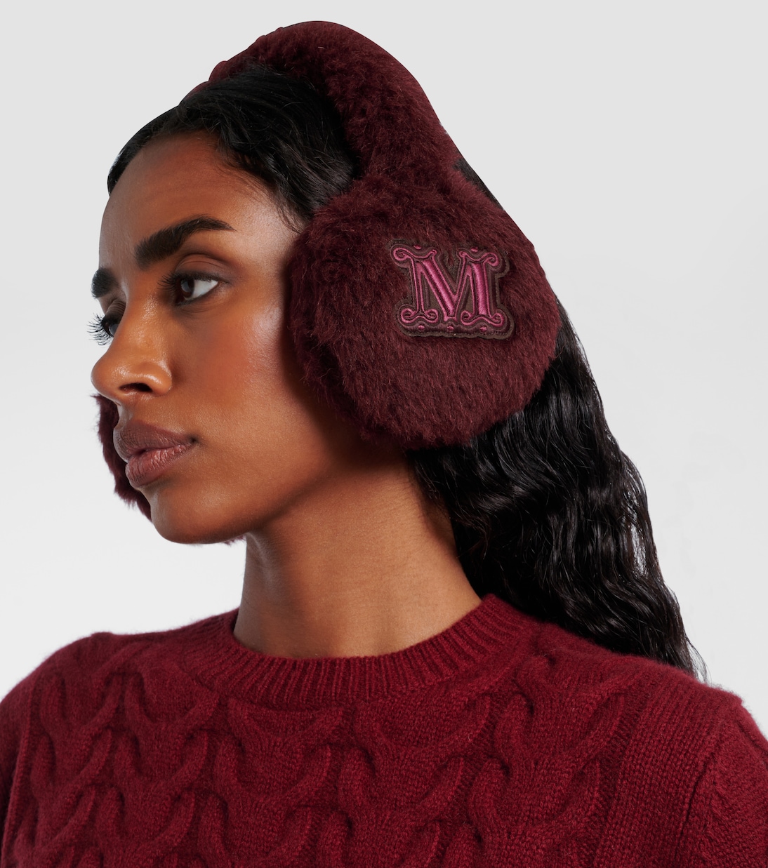 Alpaca, wool, and silk earmuffs | Max Mara