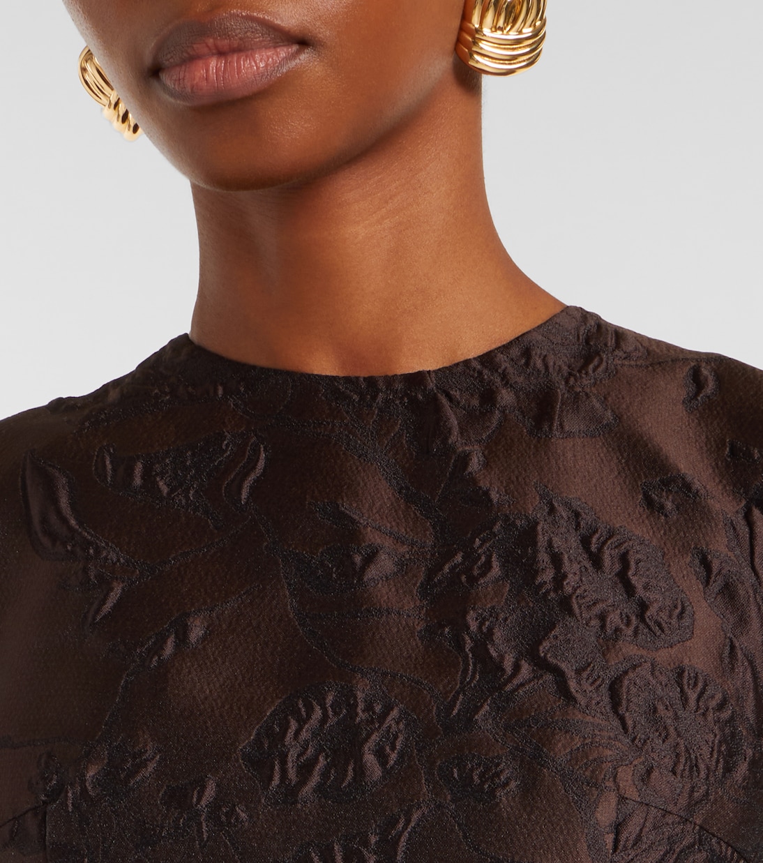 Vestido midi flared bordado | Emilia Wickstead