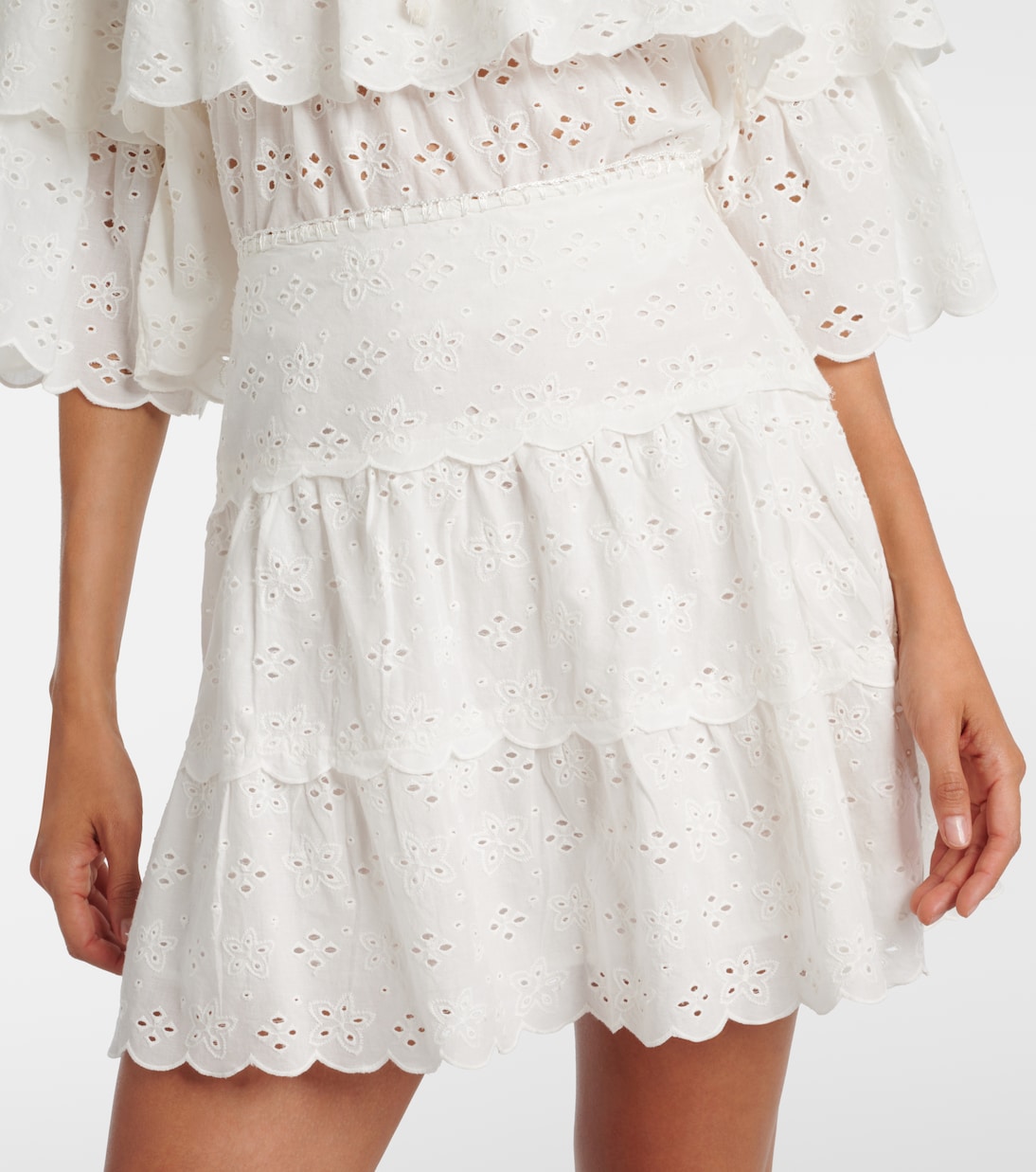 Minigonna Cassandra in cotone smerlato | Rixo