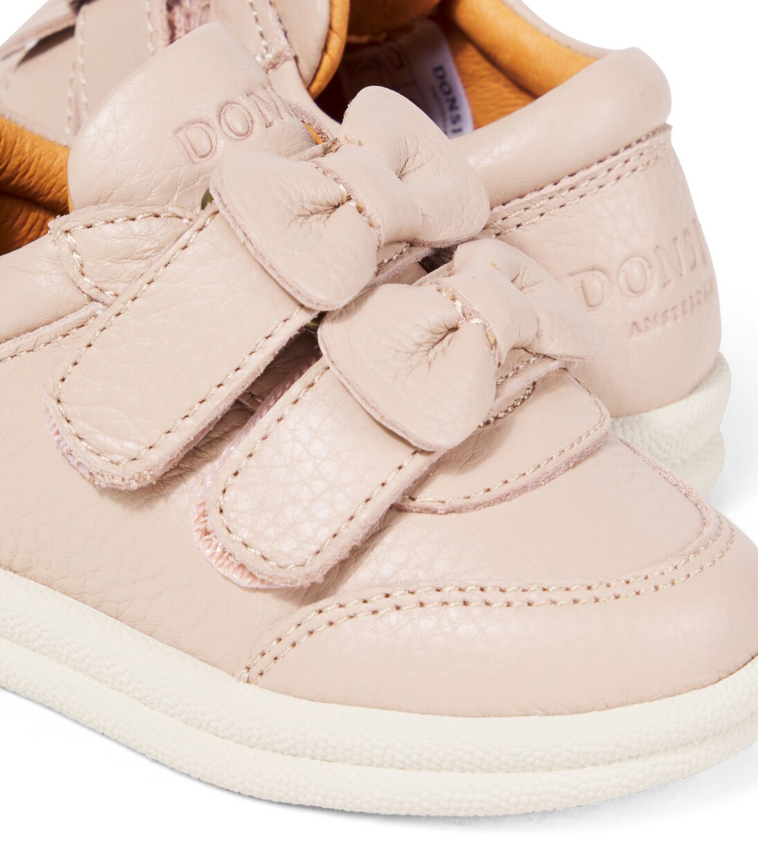 Baby Zoena bow-detail leather sneakers | Donsje