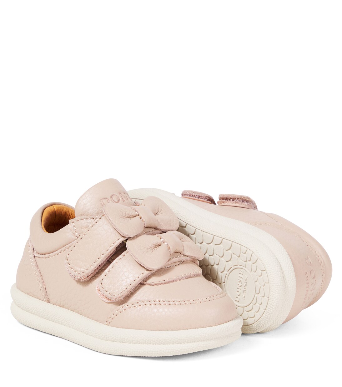 Baby Zoena bow-detail leather sneakers | Donsje