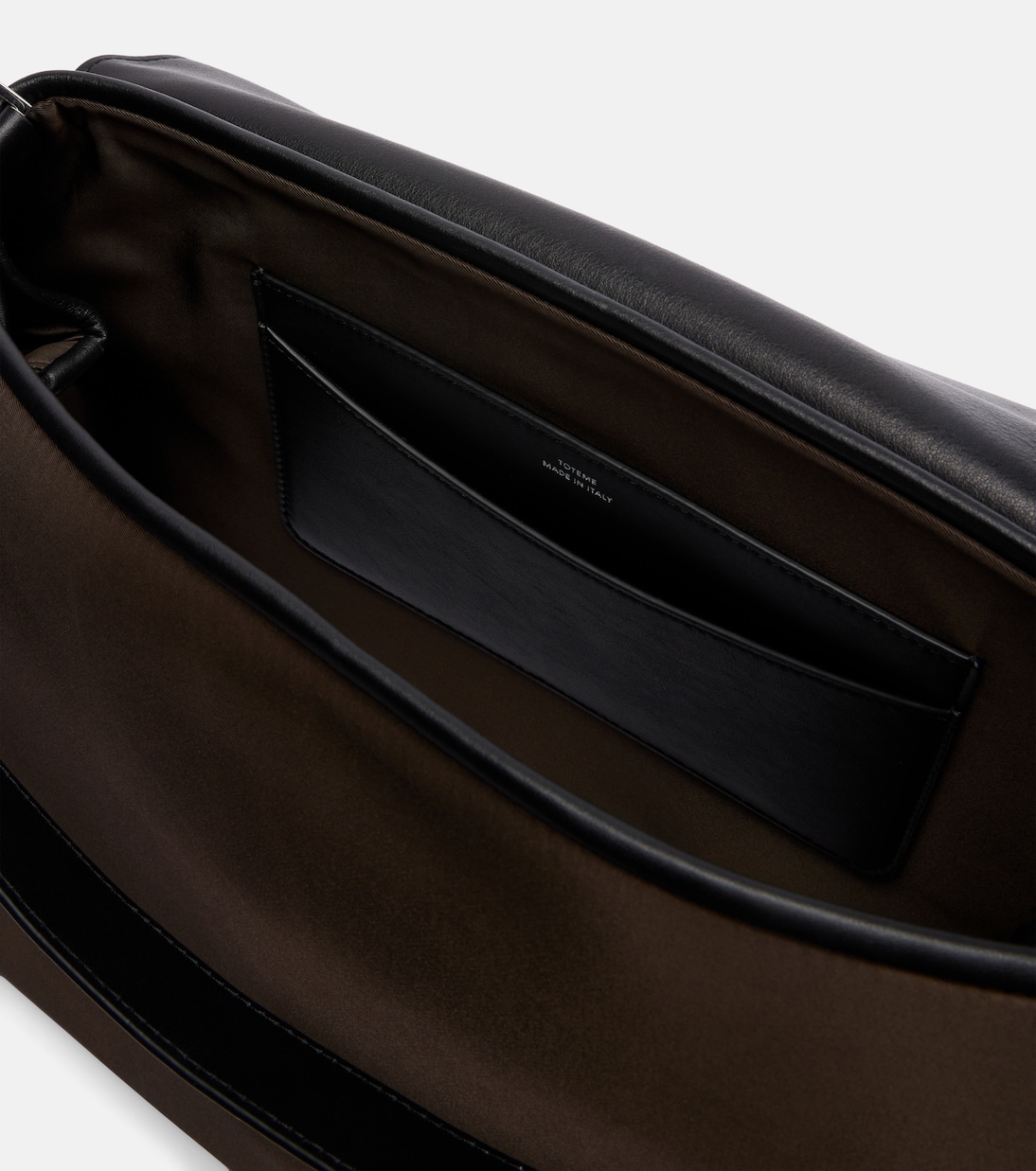 T-Lock Medium leather-trimmed shoulder bag | Toteme