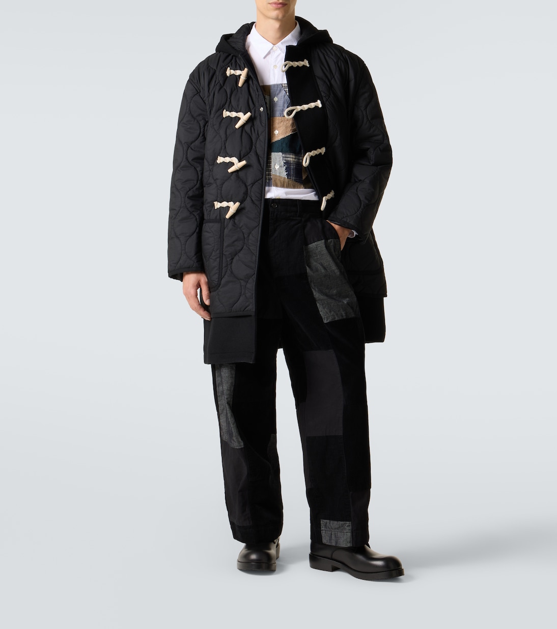 Pantalones barrel de pana de algodón con patchwork | Comme des Garçons Homme