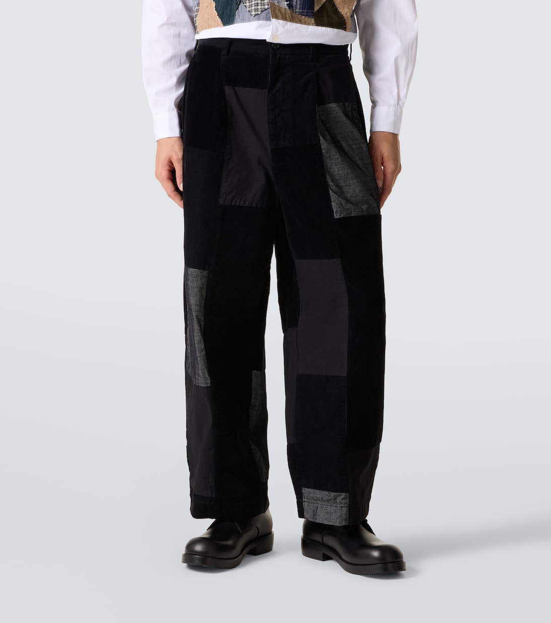 Pantalones barrel de pana de algodón con patchwork | Comme des Garçons Homme