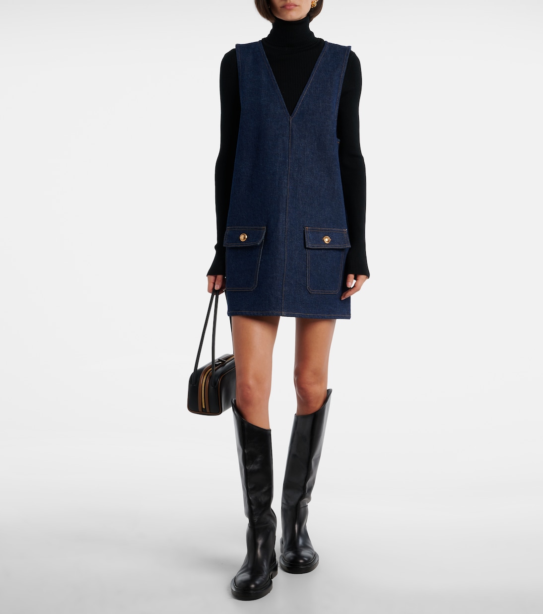 Minikleid Pinafore aus Denim | Frame