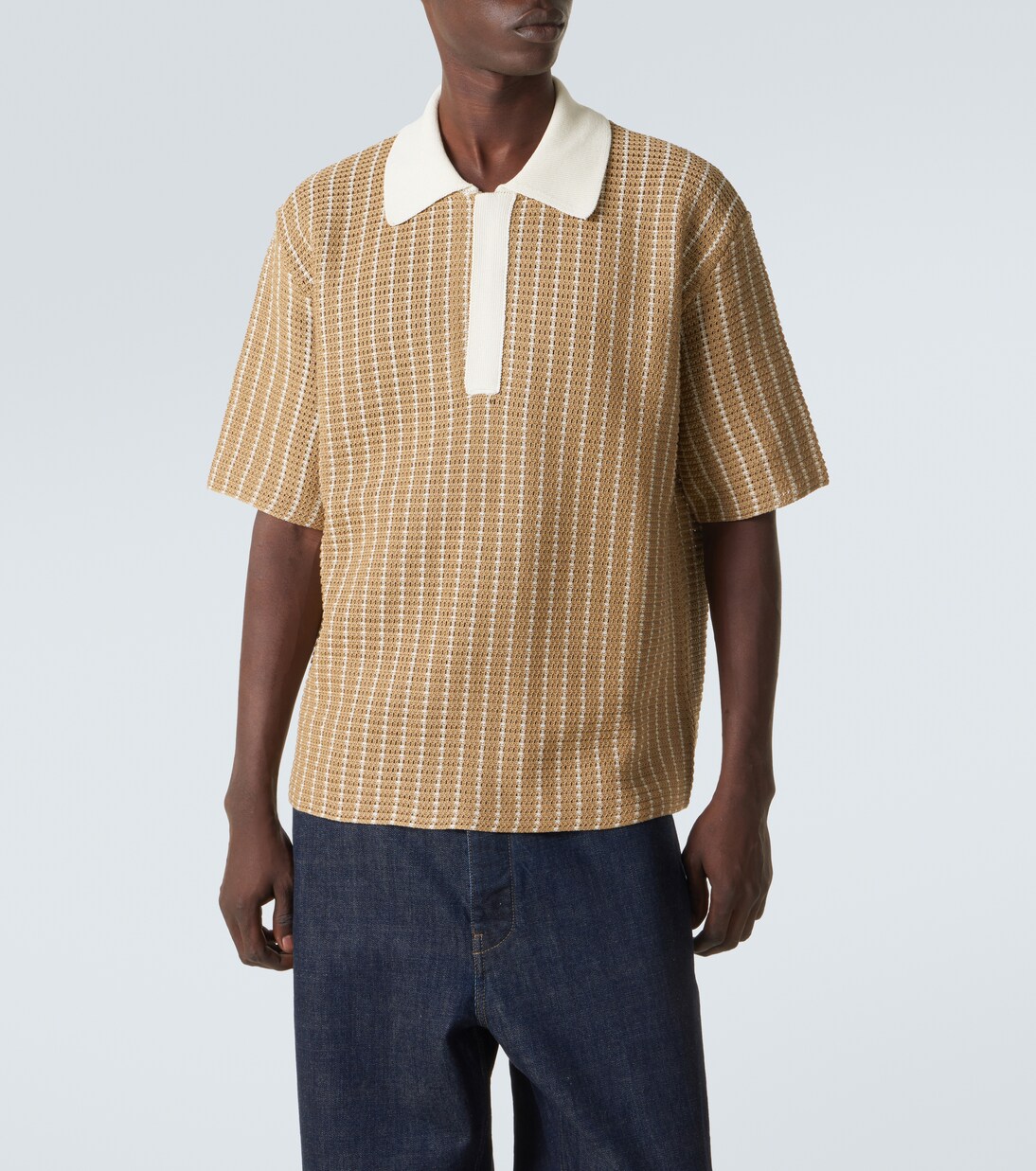 Knitted cotton polo shirt | Jil Sander