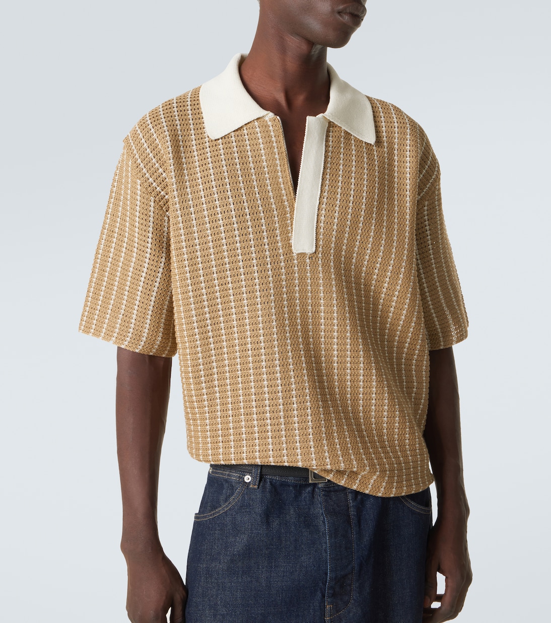 Knitted cotton polo shirt | Jil Sander