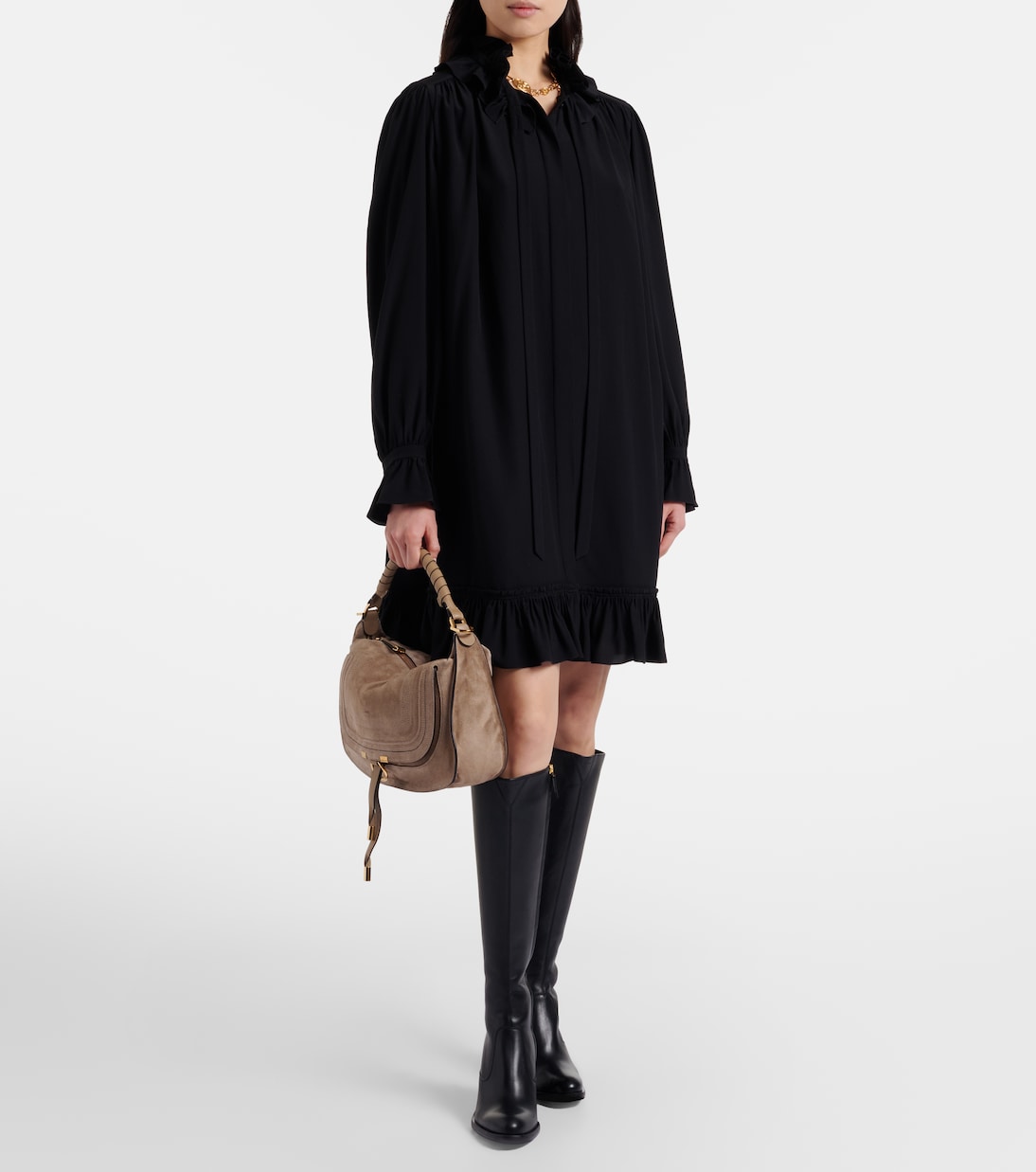 Marcie S号绒面革单肩包 | Chloé