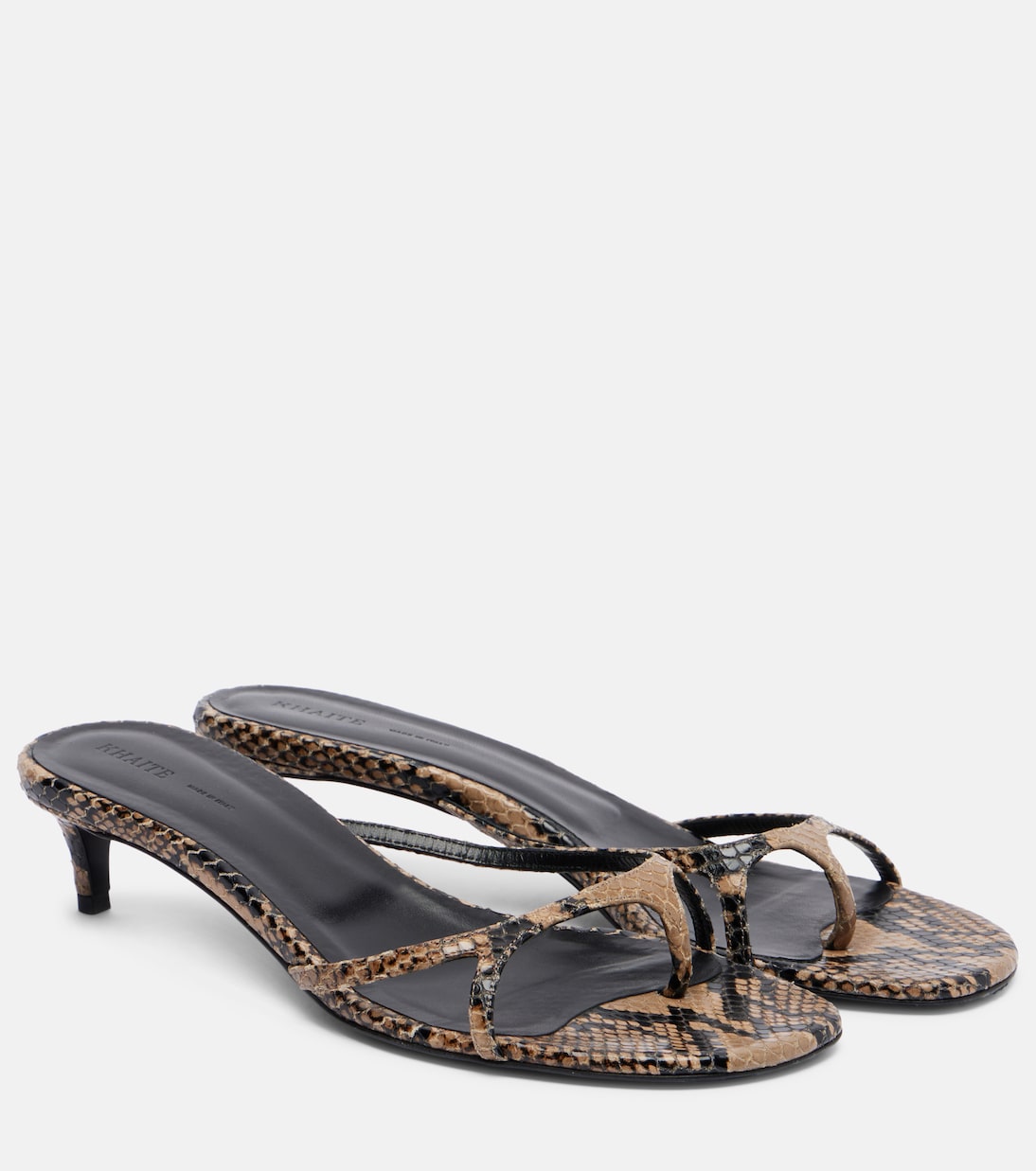 Mila 35 snake-effect leather mules | Khaite