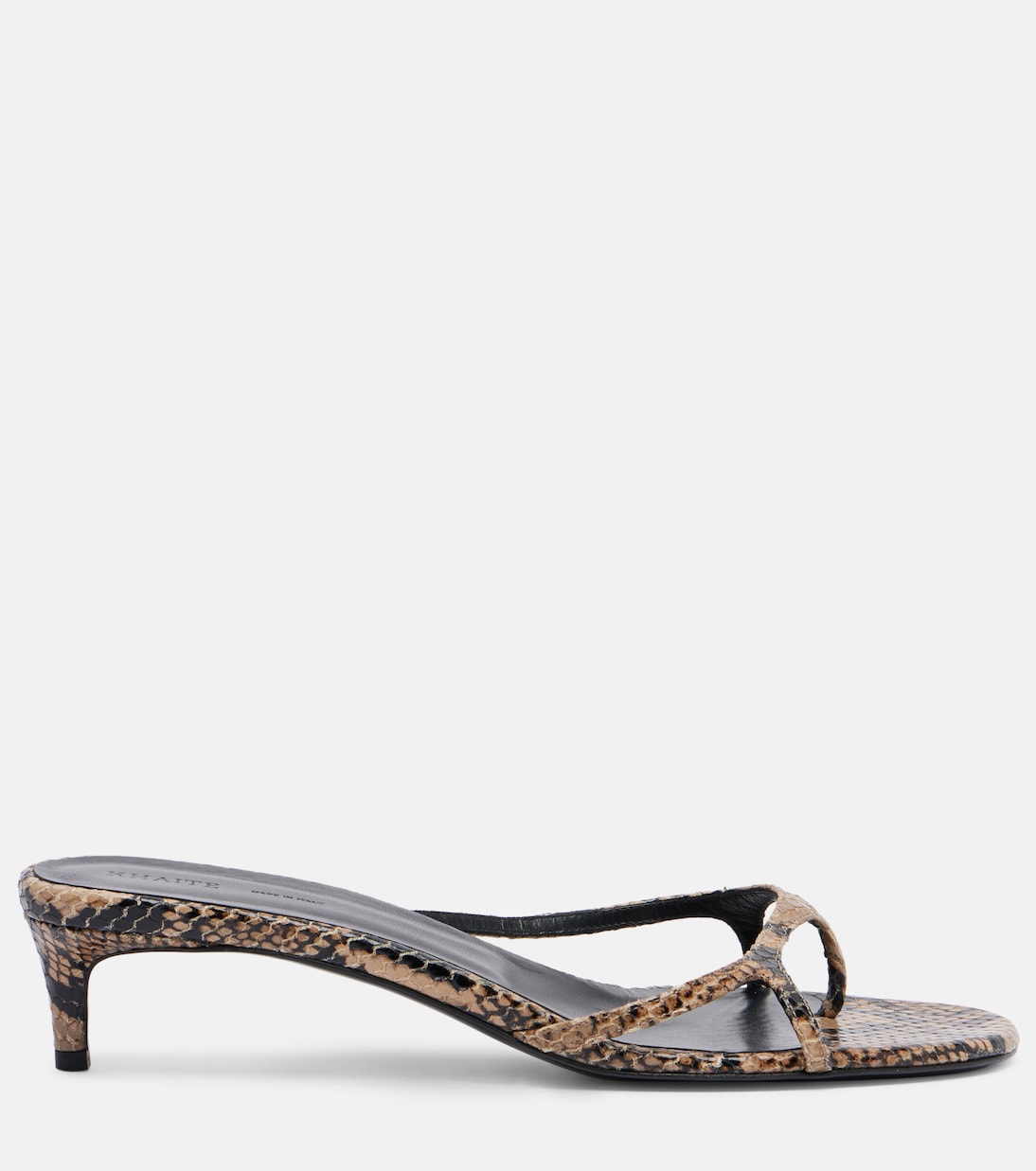 Mila 35 snake-effect leather mules | Khaite