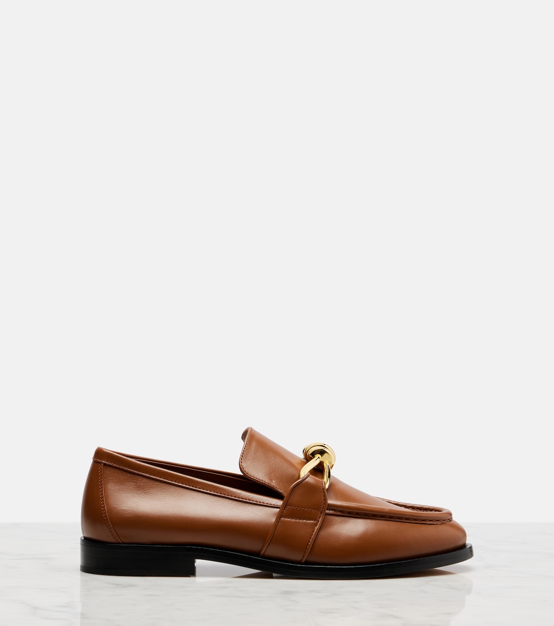Astaire Knot leather loafers | Bottega Veneta