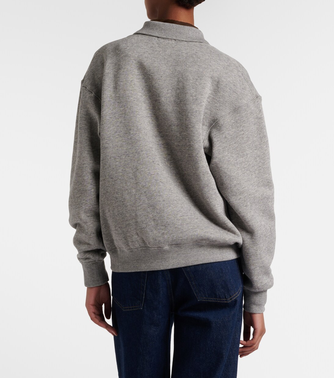 Logo cotton-blend fleece polo sweatshirt | Polo Ralph Lauren