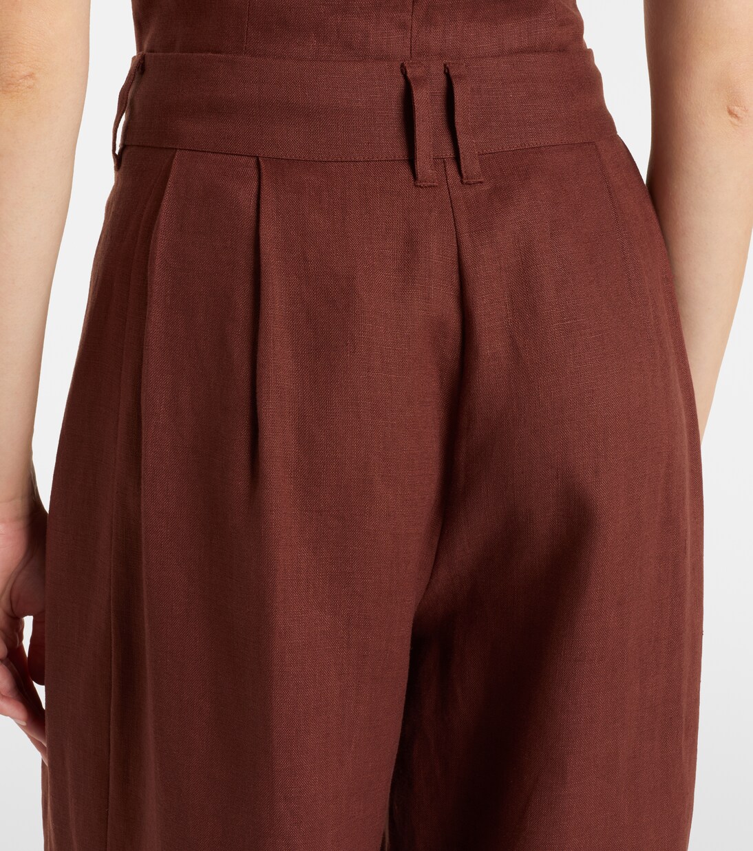Parker high-rise linen wide-leg pants | Posse