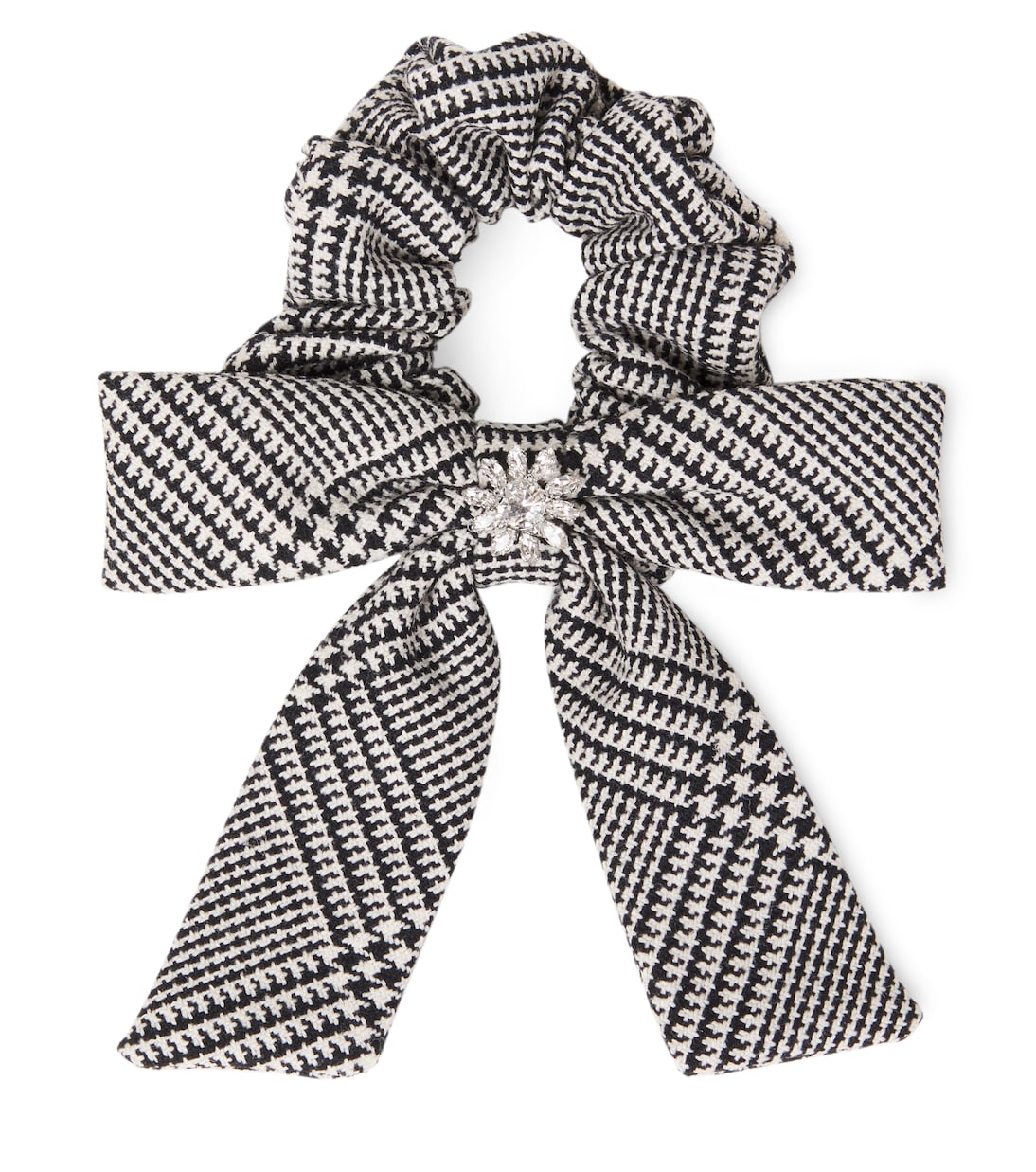 Prince of Wales check wool-blend scrunchie | Self-Portrait Kids