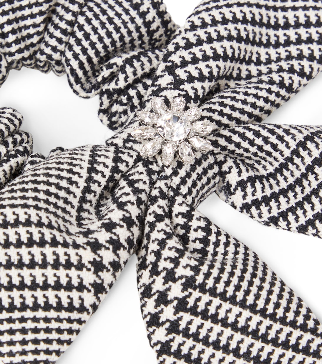 Prince of Wales check wool-blend scrunchie | Self-Portrait Kids