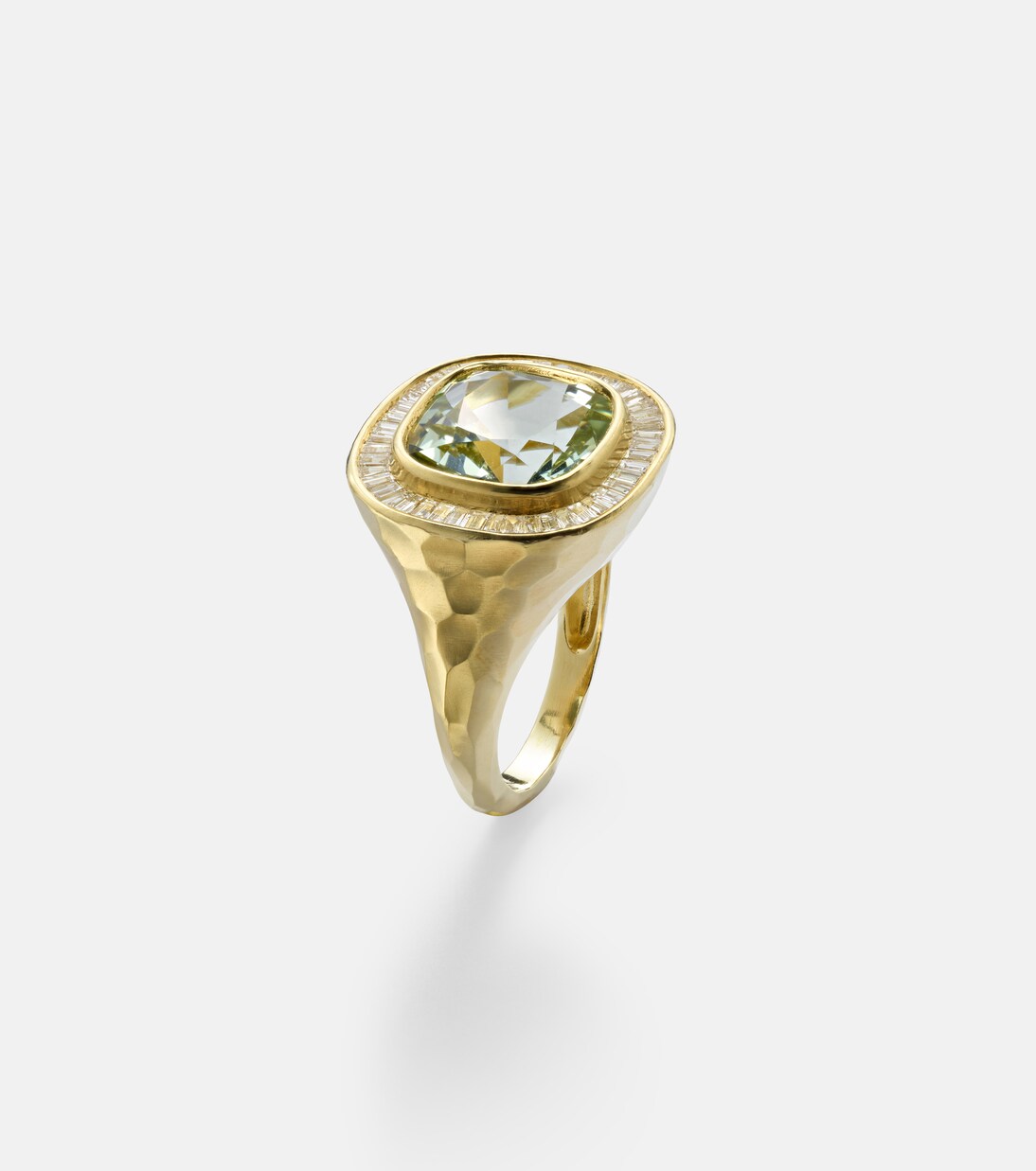 Chroma 18kt gold ring with beryl and diamonds | Octavia Elizabeth
