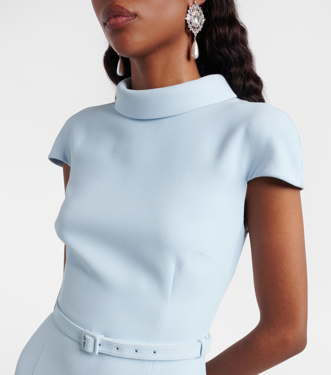 Belted lace midi dress | Self-Portrait