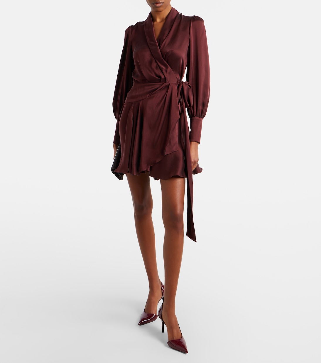 Silk satin wrap dress | Zimmermann