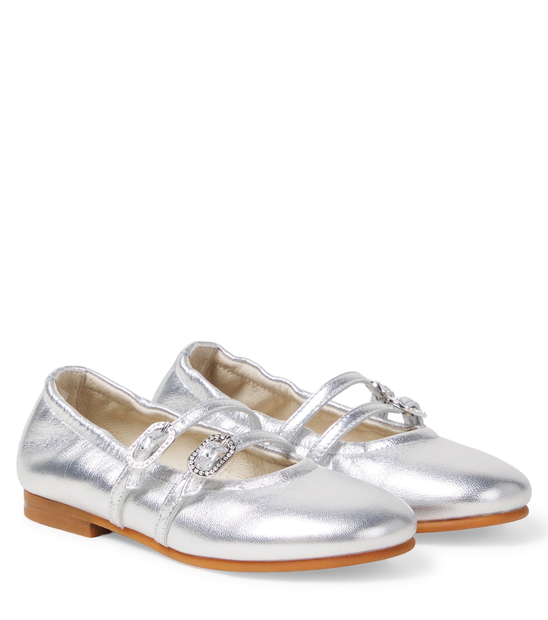 Bailarinas Mary Jane de piel metalizada | Il Gufo