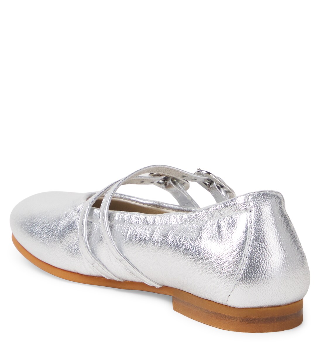 Bailarinas Mary Jane de piel metalizada | Il Gufo