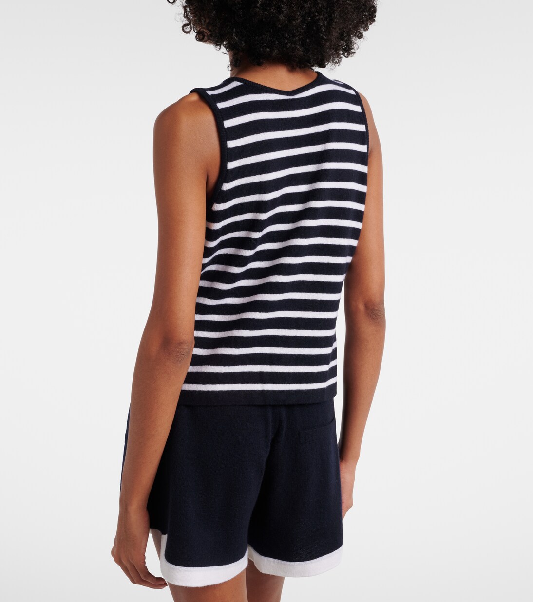 Striped cashmere sweater vest | Jardin des Orangers