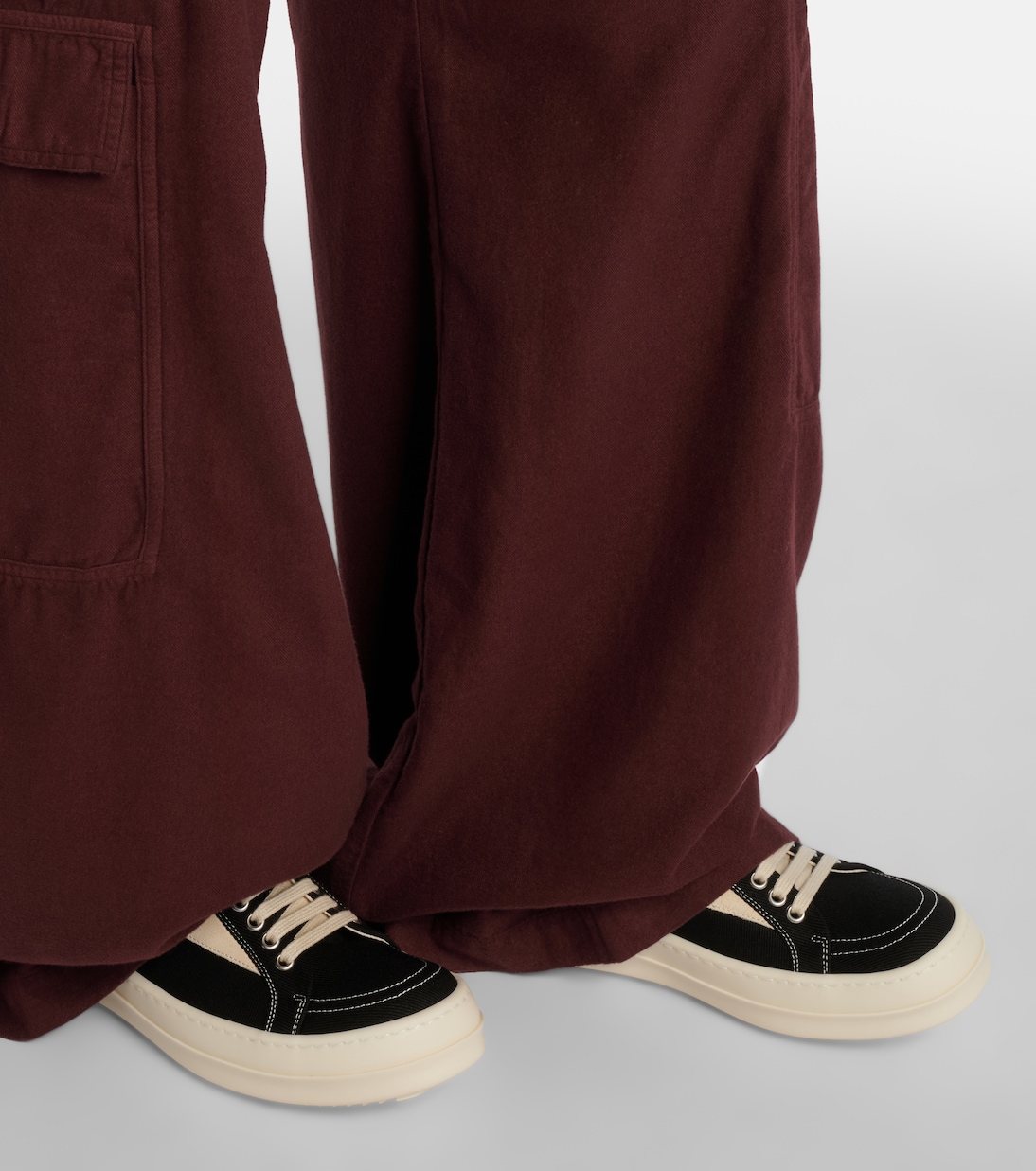 Vintage suede-trimmed canvas sneakers | Rick Owens