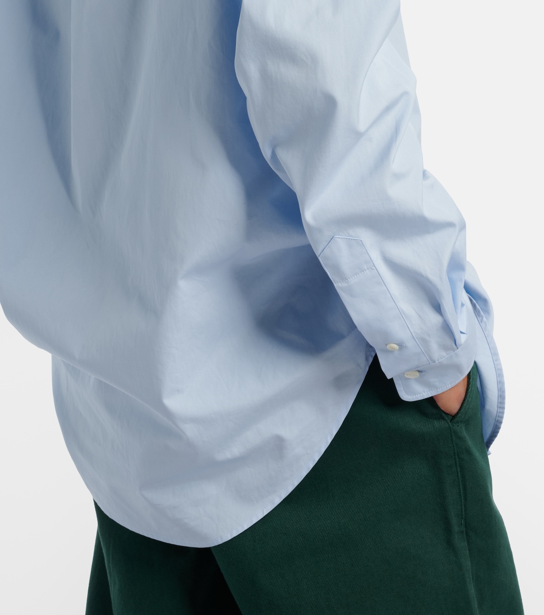 Camisa de popelín de algodón | Miu Miu