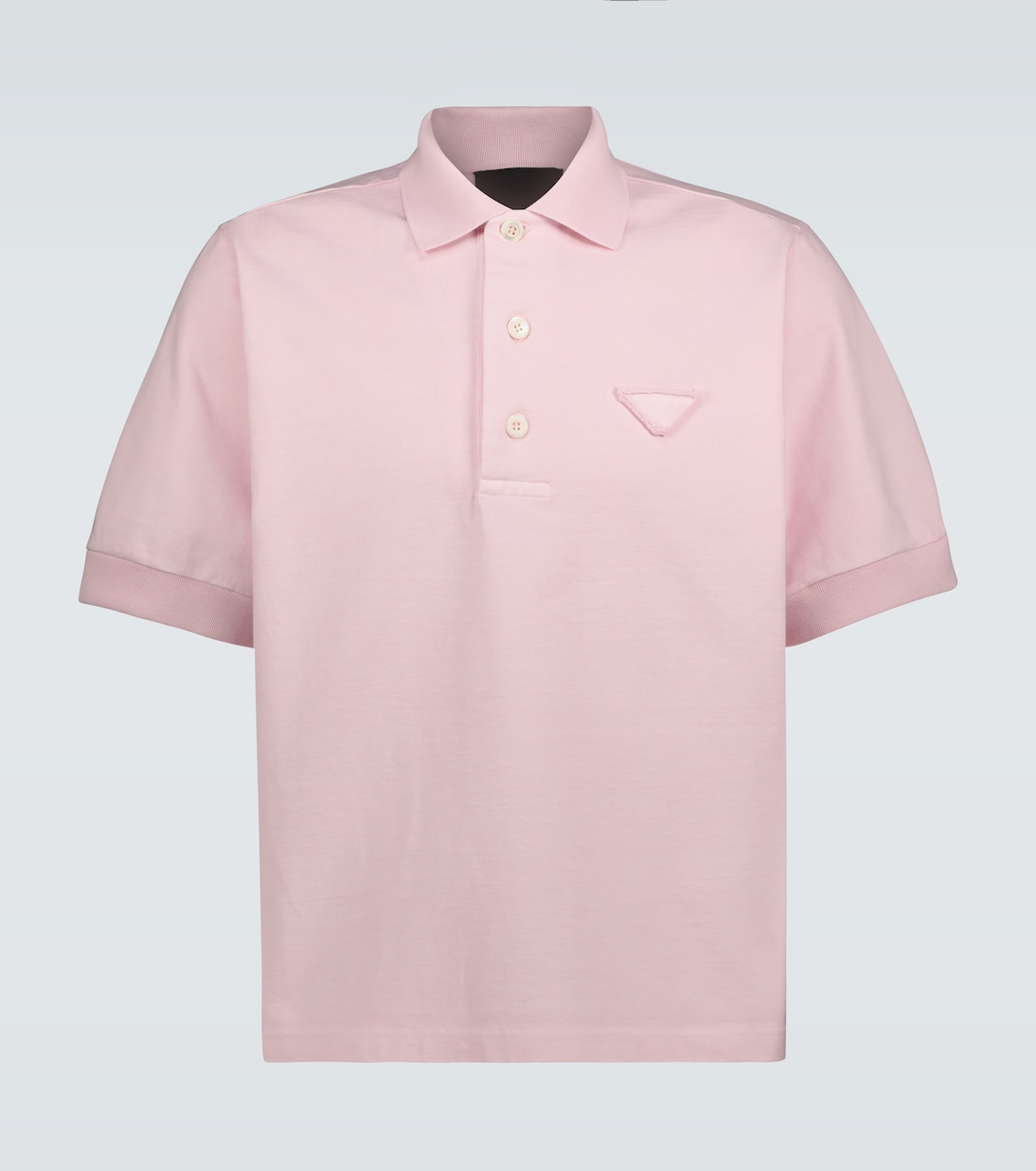 Jersey polo with tonal logo | Prada