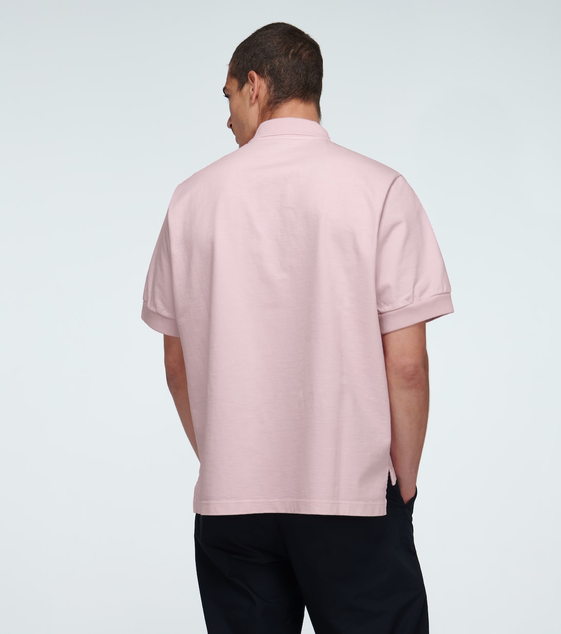 Jersey polo with tonal logo | Prada