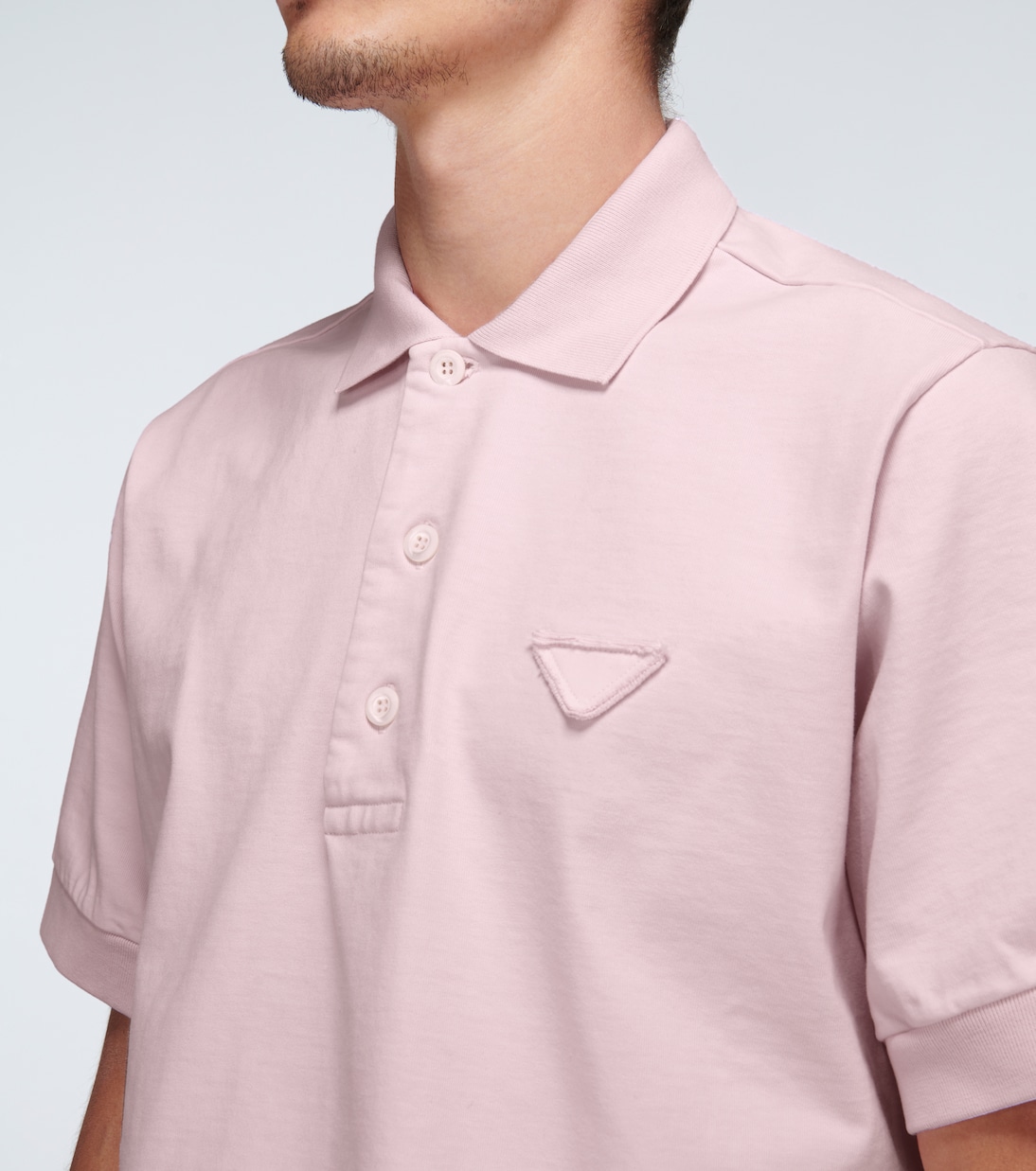 Jersey polo with tonal logo | Prada