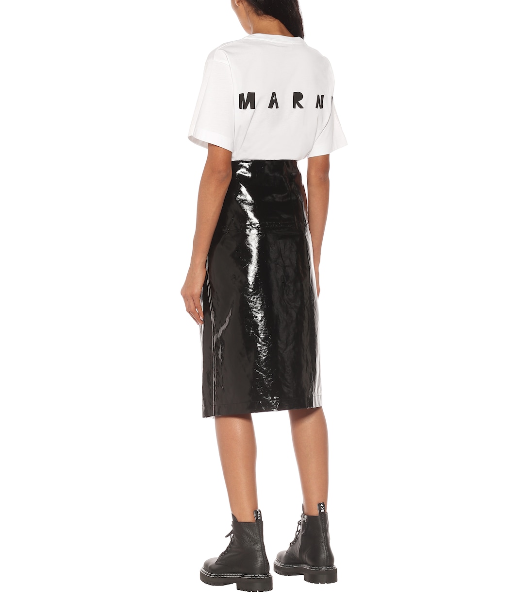 Jupe en coton et lin mélangés | Marni