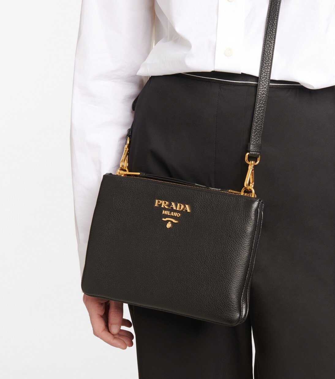 Borsa a tracolla in pelle | Prada