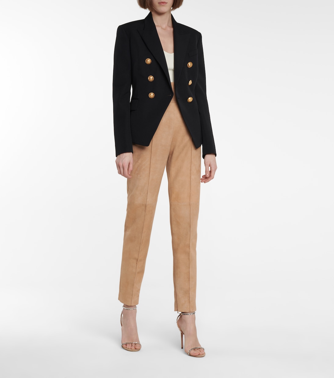 High-rise suede pants | Alexandre Vauthier