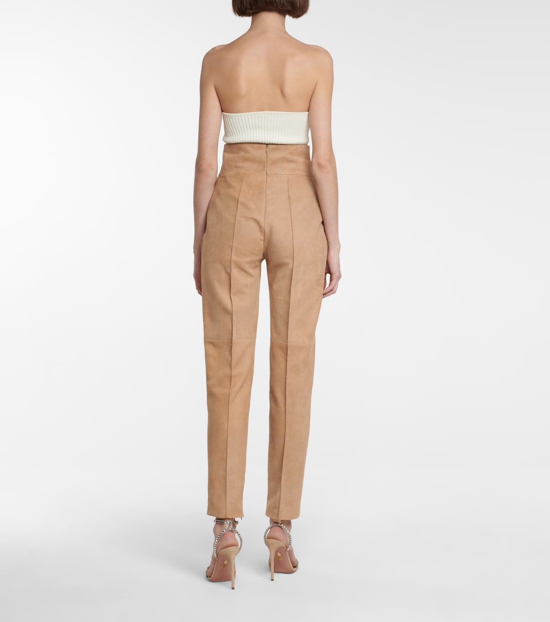 High-rise suede pants | Alexandre Vauthier