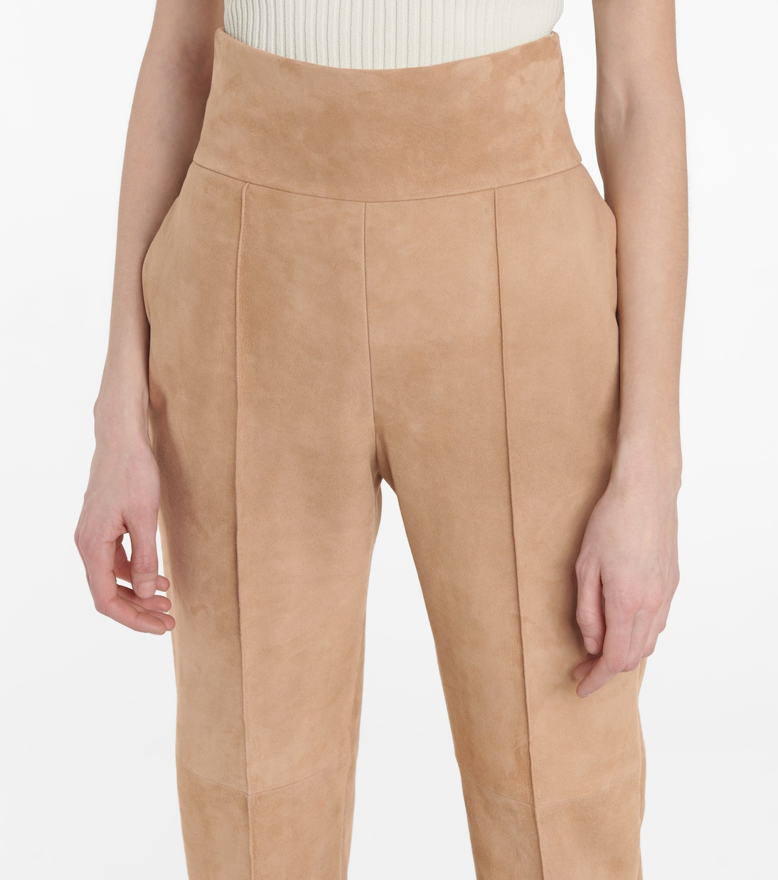 High-rise suede pants | Alexandre Vauthier